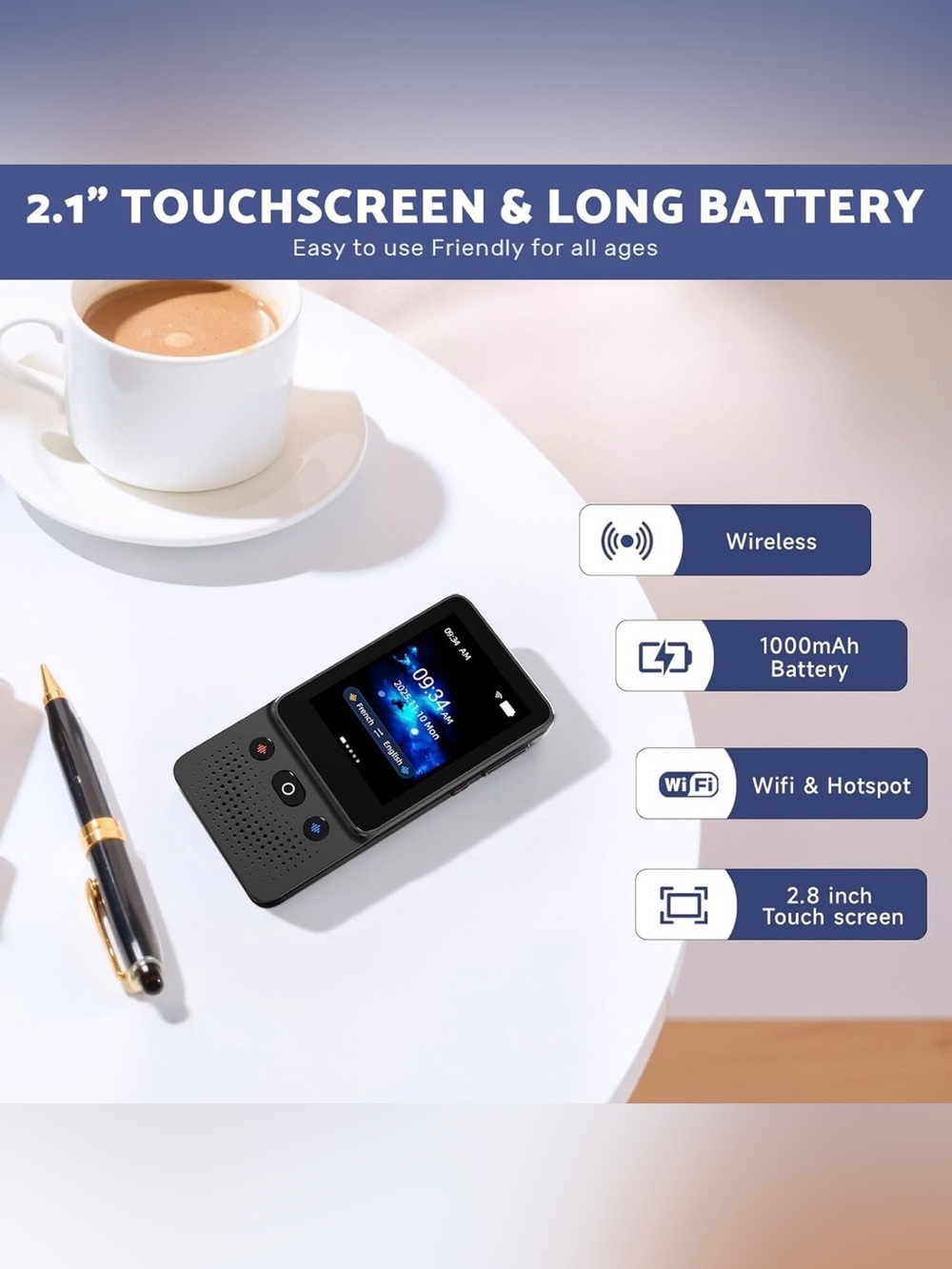 NEW AI Language Translator Device with Camera - Picture 8 of 8